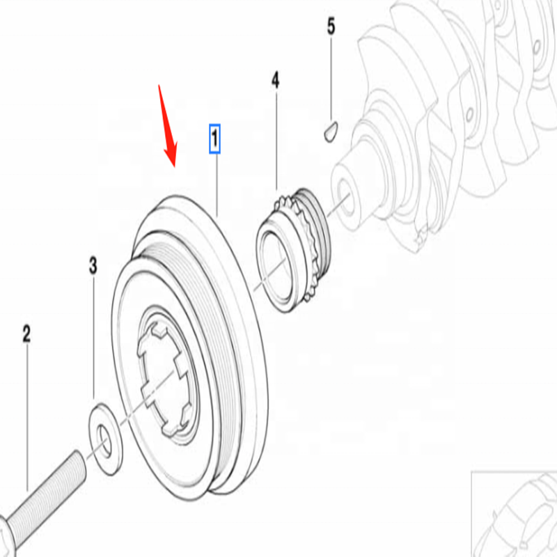 OEM 11237805696  Engine Crankshaft Pulley For BMW E60 E61 E83 N47