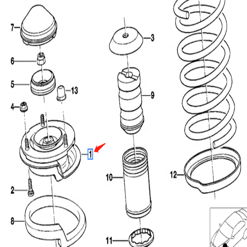 OEM 31331139436 31331135577 Strut Mount For BMW 3 E365 E34