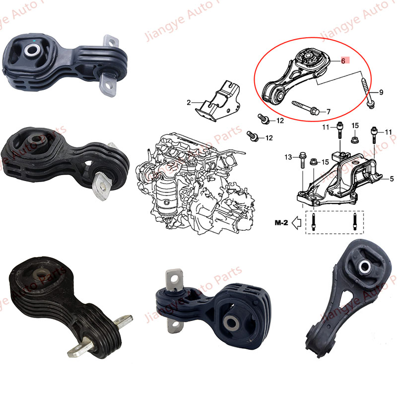 JJQ Rear Lower Power Transmission  Car Parts Auto Stream Rubber  Engine Mount For Honda XR-V VEZEL 2014 15 16 17 18 19