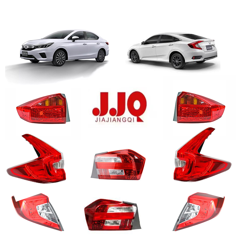 JJQ Auto led fog/driving lights Car Rear tail Lights FOR HONDA 33500 33550 civic accord cr-v CITY 2018-2023