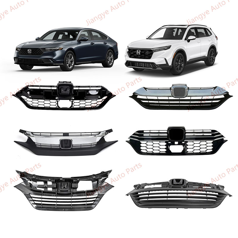 JJQ Black Front Car Middle Grille Manufacturer Car Front Grill For Honda Civic CR-v Accord City 2018 2023