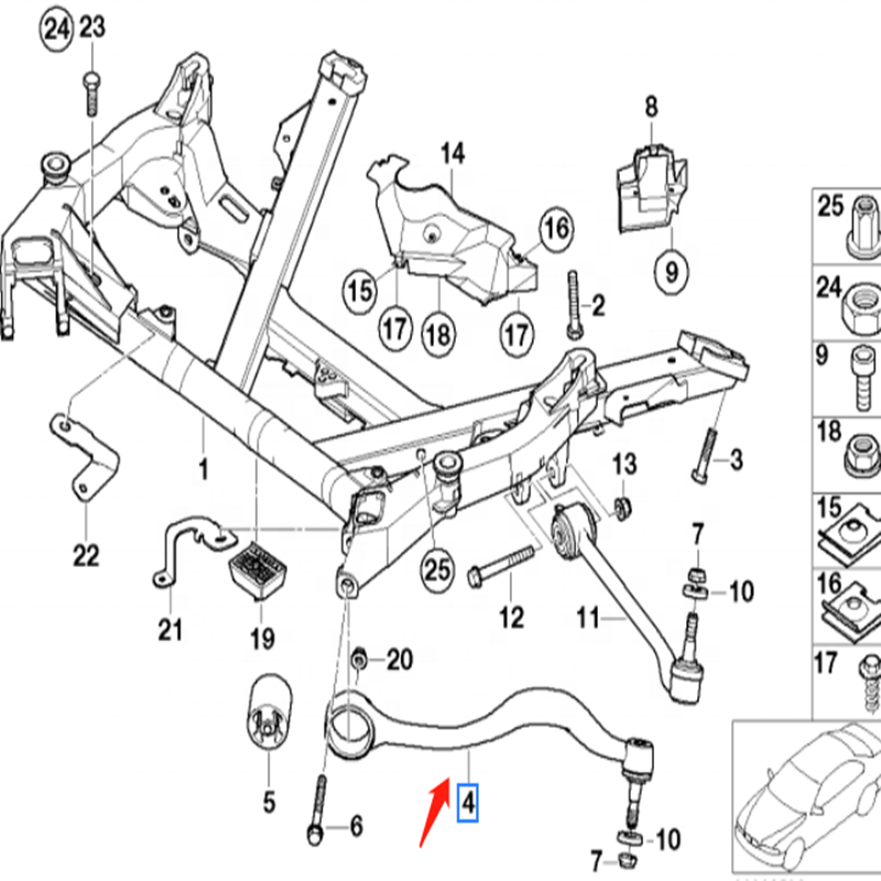 OEM  31121141717 31121092023  Front Lower Control Arm  FOR BMW 5 Series E39 Touring E39 Z8 E52