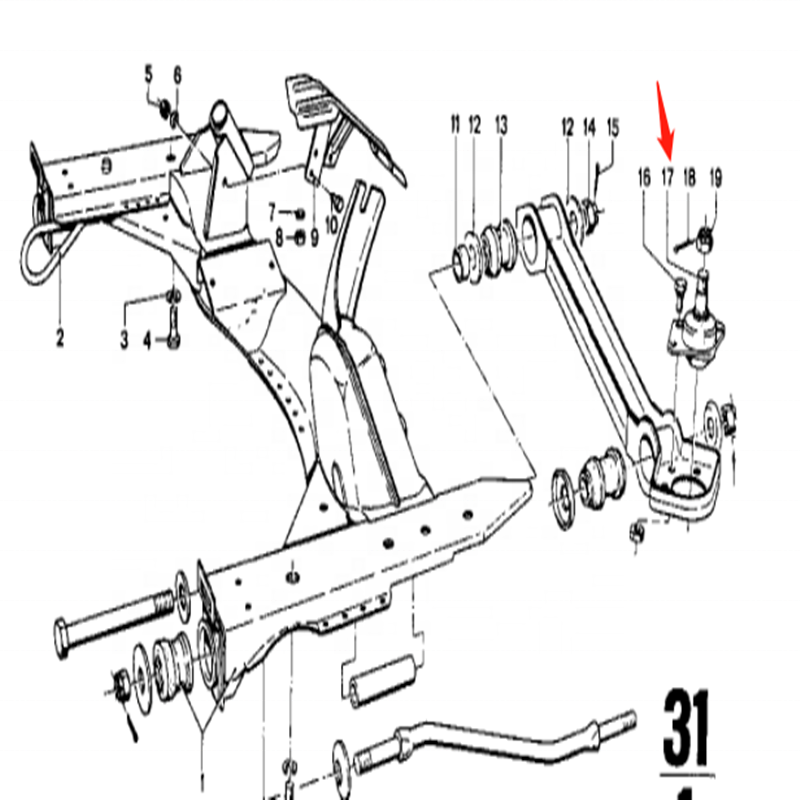 OEM 31131103834  31131108439 Ball Joint Tie Rod End For BMW 02 E10