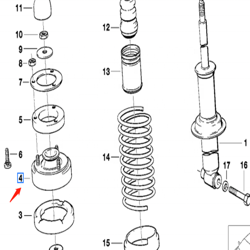 OEM 33521132088 Shock Mount For bmw 7 E32