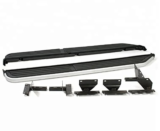 JJQ OEM VTK500010 VPLAP0035 Black Steel Side Protection Tube Set  Aluminum Running Board Side Step Fit For Land Rover LR3 LR4