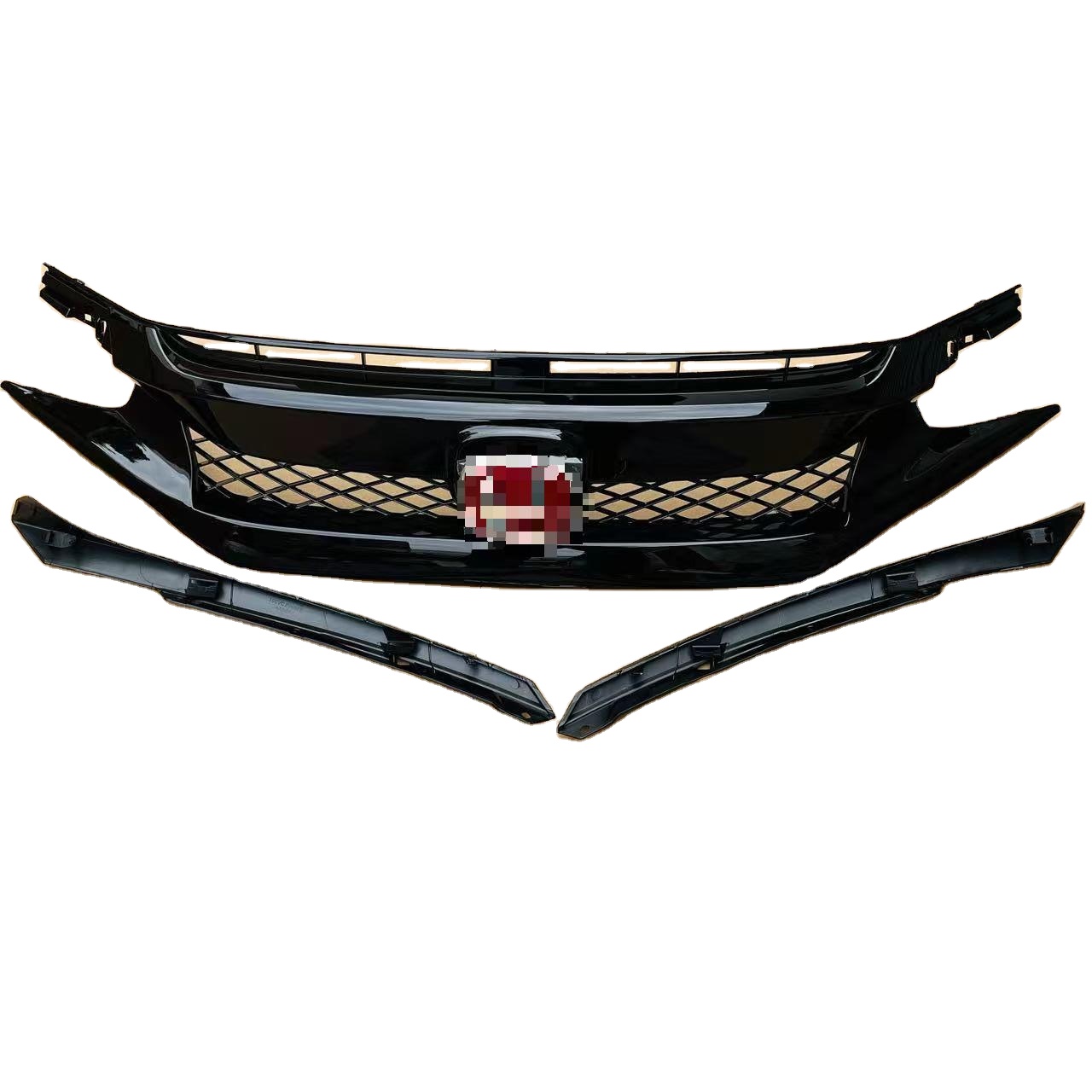 JJQ OEM 71121-TET-H01 Gloss Black Front Bumper Grille Car Mesh Grill Match For Honda Civic Hatchback Type R 2.0L 2016-2021